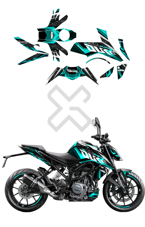 Duke 200 Bs6 Full Body Sticker | Duke 250 Full Graphics